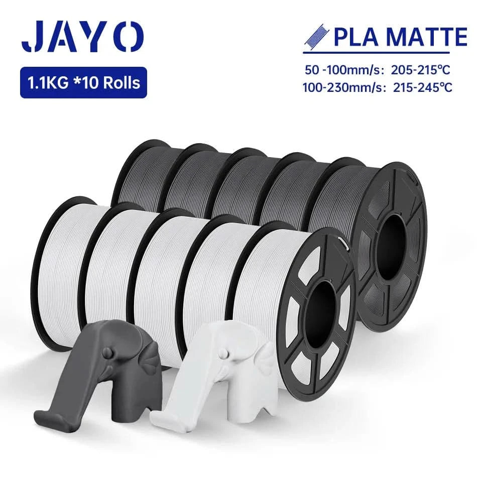 JAYO PLA / ABS / PETG / Silk / ASA / TPU / PLA+ Filament 10 Rollen 3D-Drucker-Filament 1.75MM 0.65/1/1.1KG sauber gewickeltes 3D-Filament
