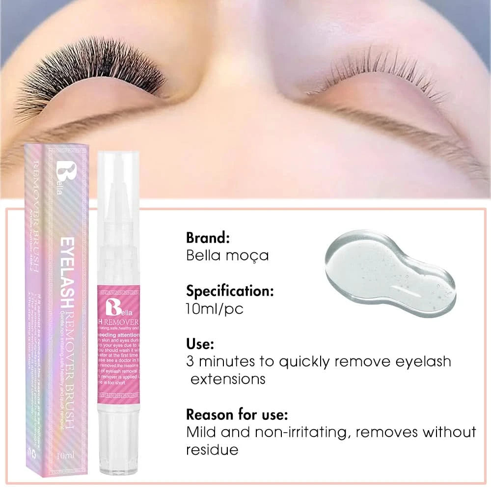 5 Stück Wimpernkleberentferner 10ml Wimpernkleberentferner Wimpernverlängerungskleberentferner Nicht reizend Schnelle Entladung Klebstoff Make-up