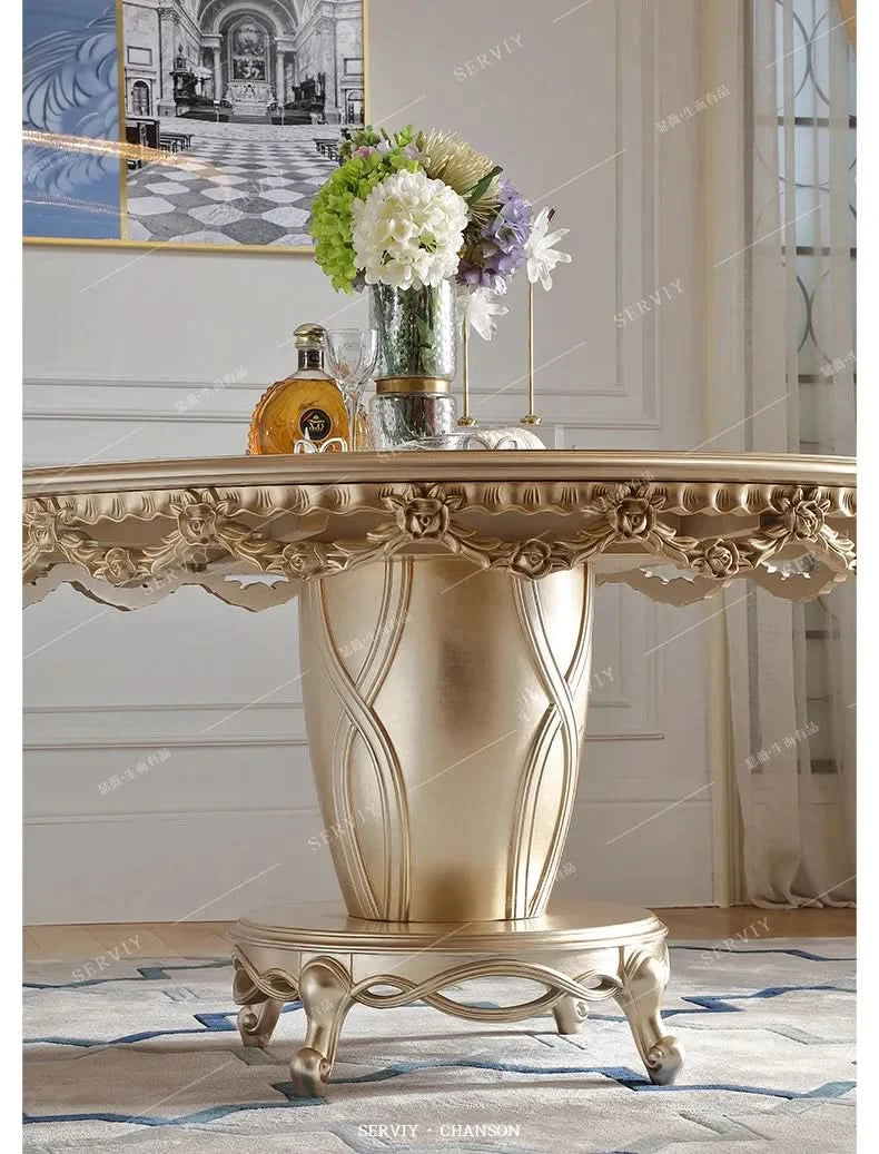 Kitchen Mobile Dining Table  Non Slip Modern Dining Table Set Living Room Esstisch House Accessories Luxury Unique Round Design