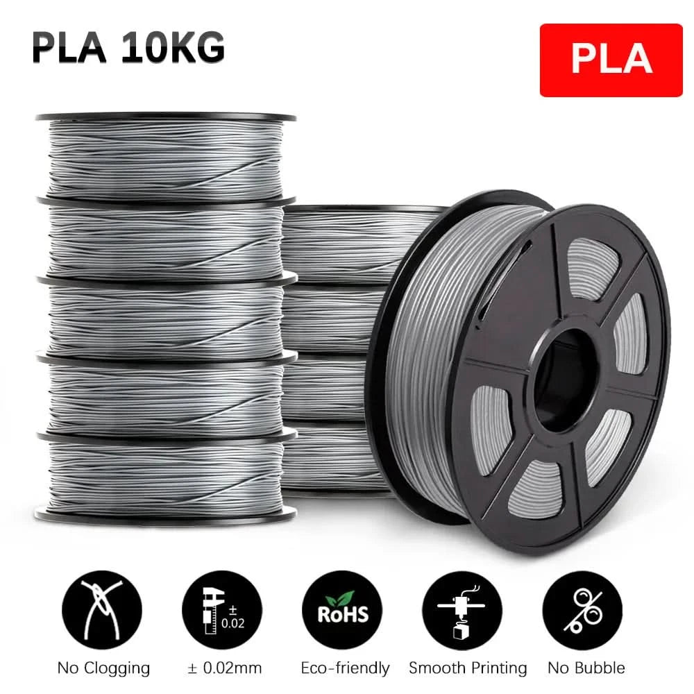 SUNLU 10KG 3D Filament PLA/PLA PLUS/PETG/Easy ABS Filament 1.75mm 10 Rollen 1KG sauber gewickeltes 3D-Drucker-Filament für 3D-Drucker