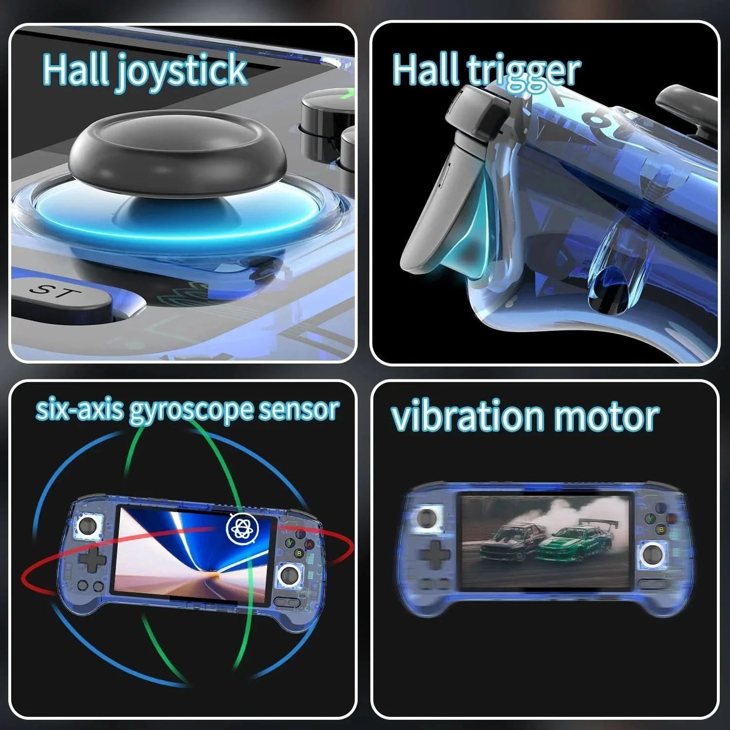 ANBERNIC RG556 Handheld Game Console Unisoc T820 Android 13 5.48 inchOLED Screen WIFI Bluetooth Retro Portable PS2 Video Players