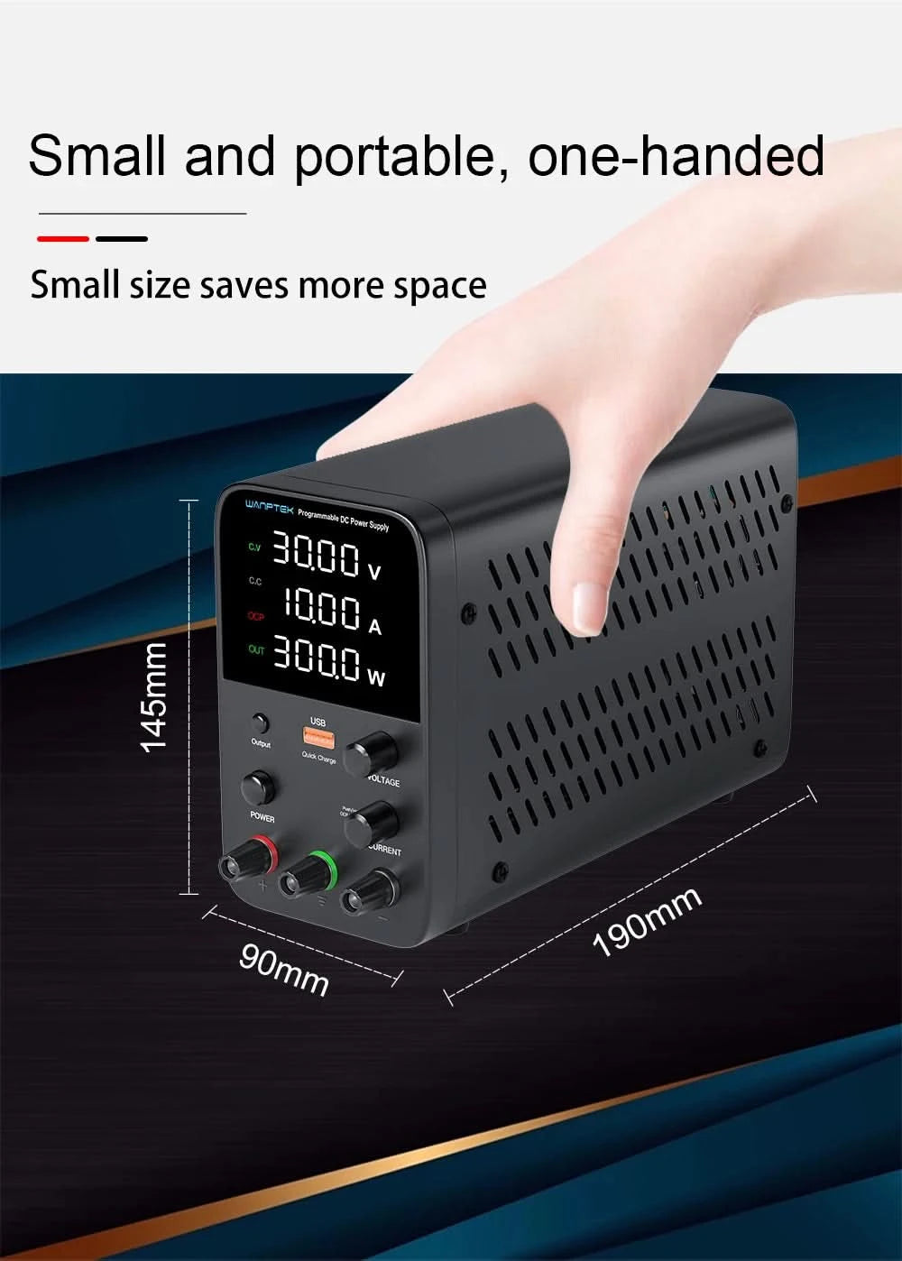 Wanptek Einstellbares Gleichstromnetzteil 30V 10A 60V 5A Labornetzgerät Stabilisiertes Netzteil Spannungsregler Schalter 220V