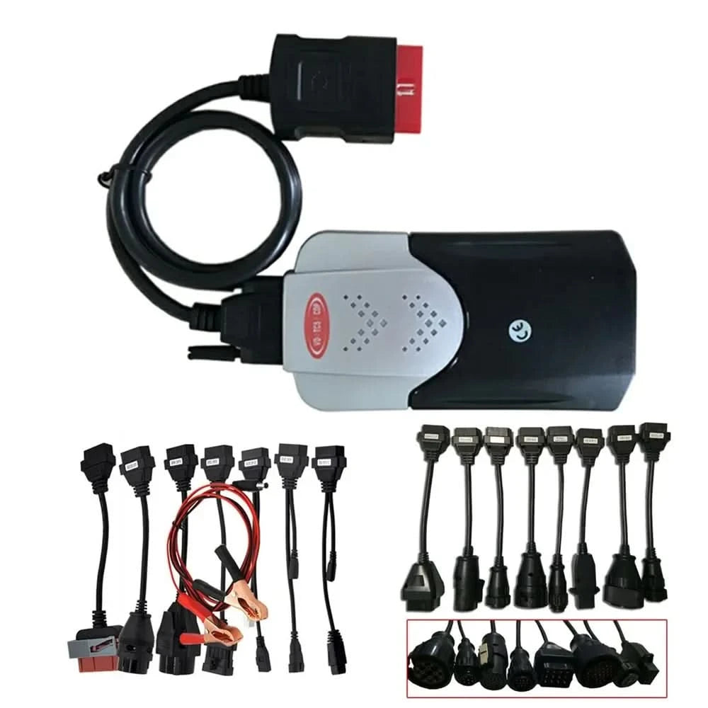 2020.23 VD DS150E CDP Bluetooth for Tnesf Delphis Orpdc Diagnostic Tools OBD2 Scanner+8 Car Cables+8 Truck Cables