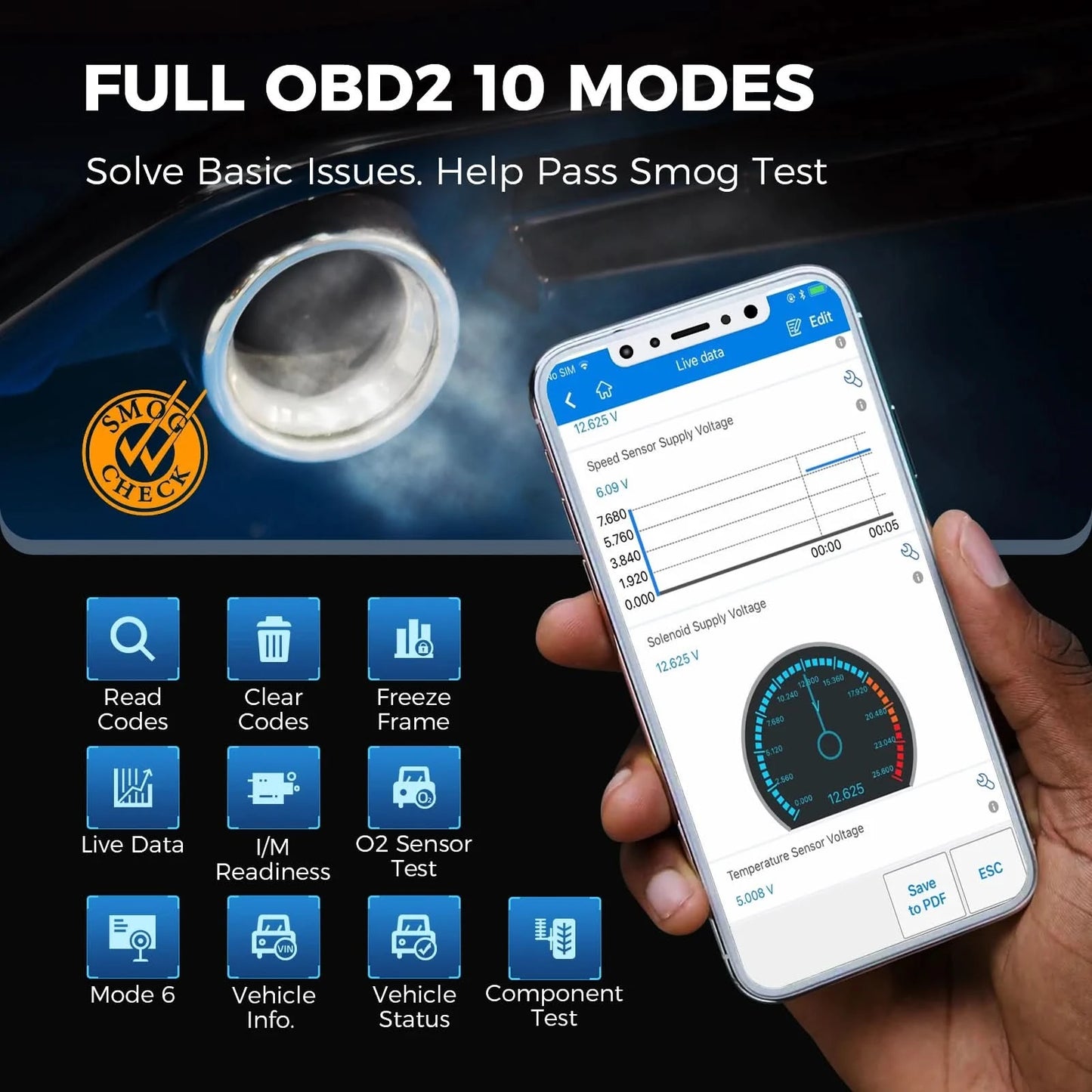 AUTEL MaxiAP AP200 Scanner Bluetooth OBD2 All System Automotive Diagnostic Tool TPMS Code Reader EPB Tool