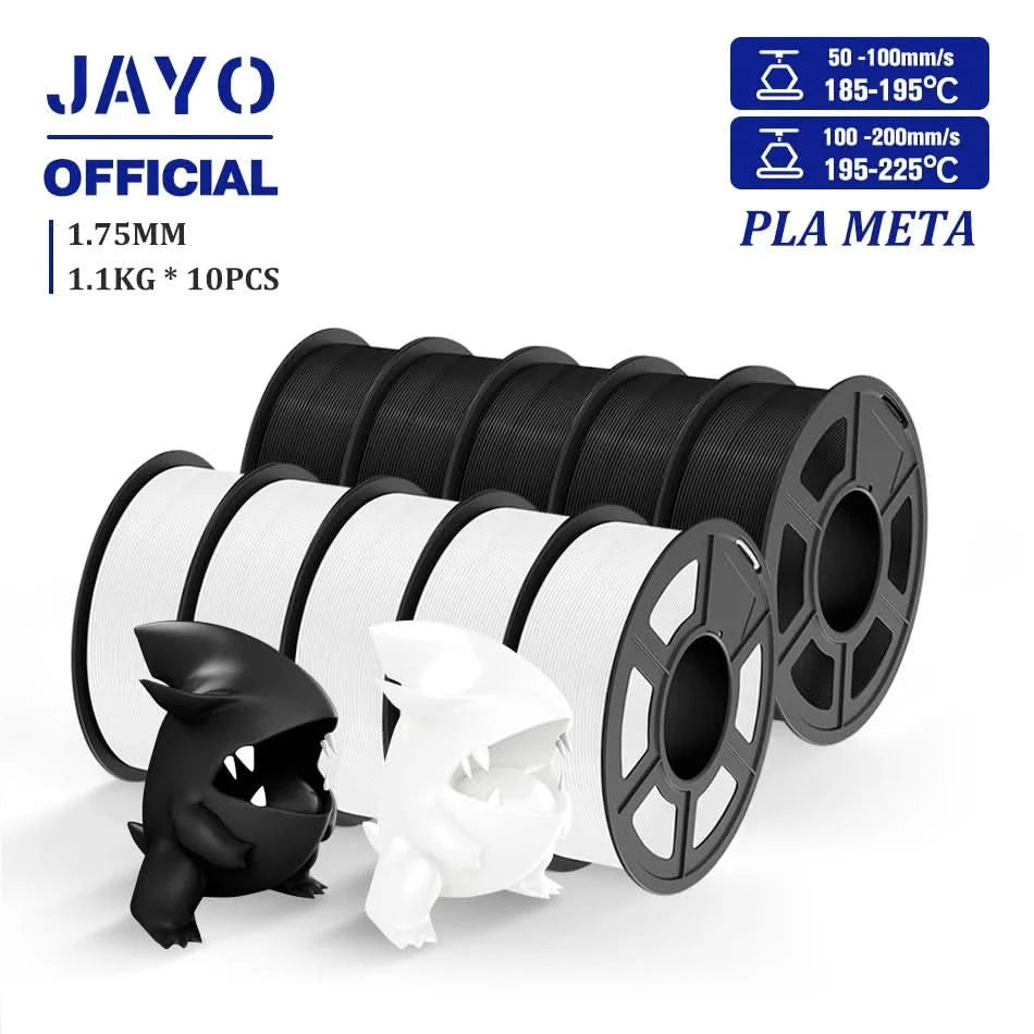 JAYO 3D Filament 1.75mm PLA / PLA Plus / PLA Meta/ Silk PLA+/PLA Matte 3D Prnter Filament 1.1KG For FDM Multicolor Set 10Rolls