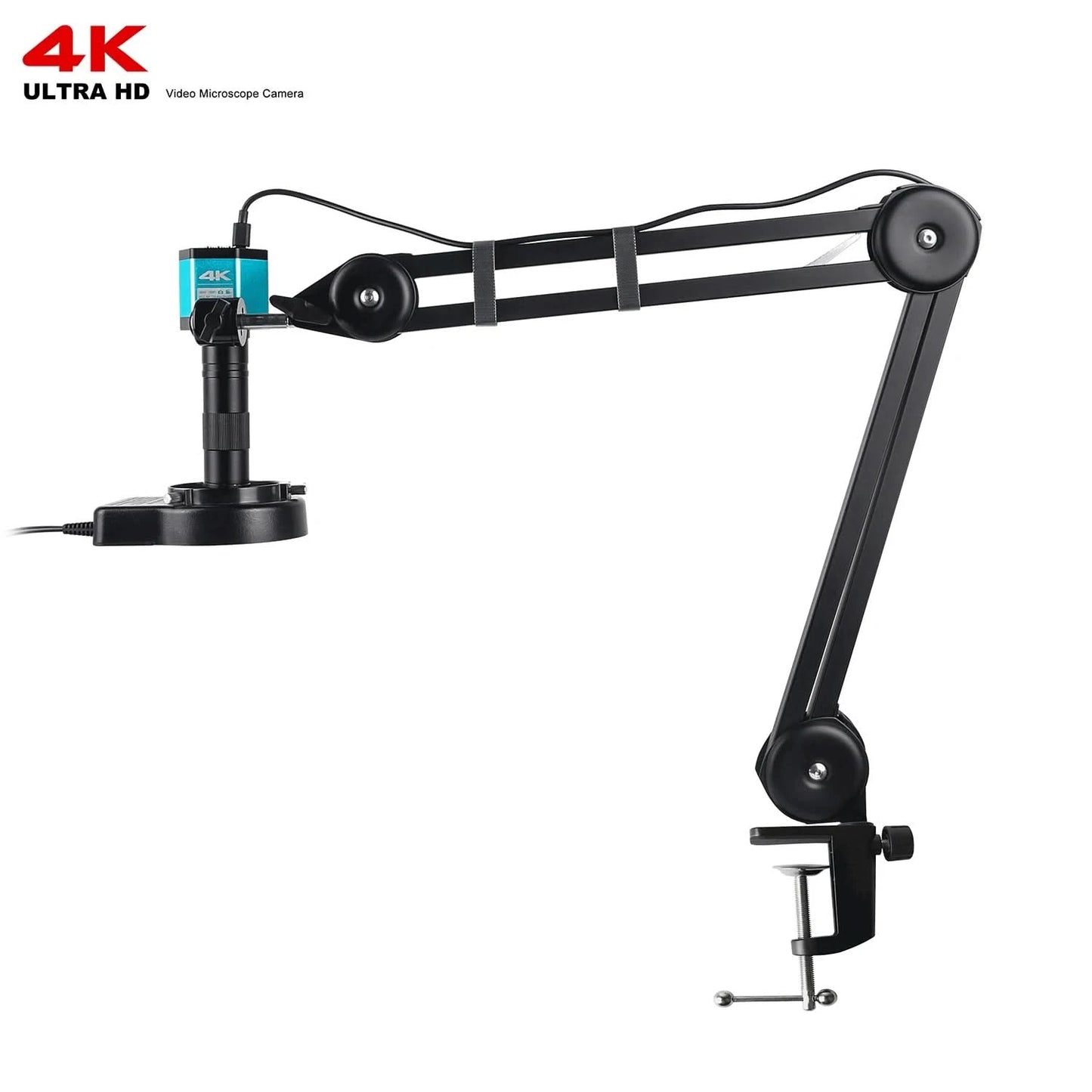 Full HD 4K Electron Microscope For Soldering IMX415 48MP HDMI USB Digital Camera 150X Lens Reinforced Bracket Reduces Vibration