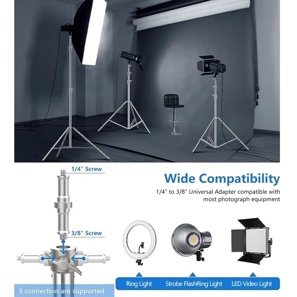 2.49M Length Cross Arm Stainless Steel Kit Light Stand With Weight Bag Photo Studio Accessories Extension Rod