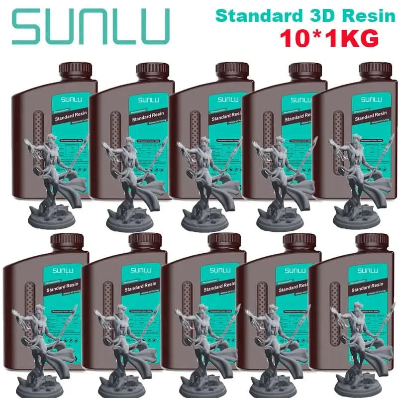 SUNLU 10KG  Standard / Water-Wash 3D Resin 405nm UV Resin For most SLA/DLP/LCD 3D Printer Material UV Sensitive 1kg
