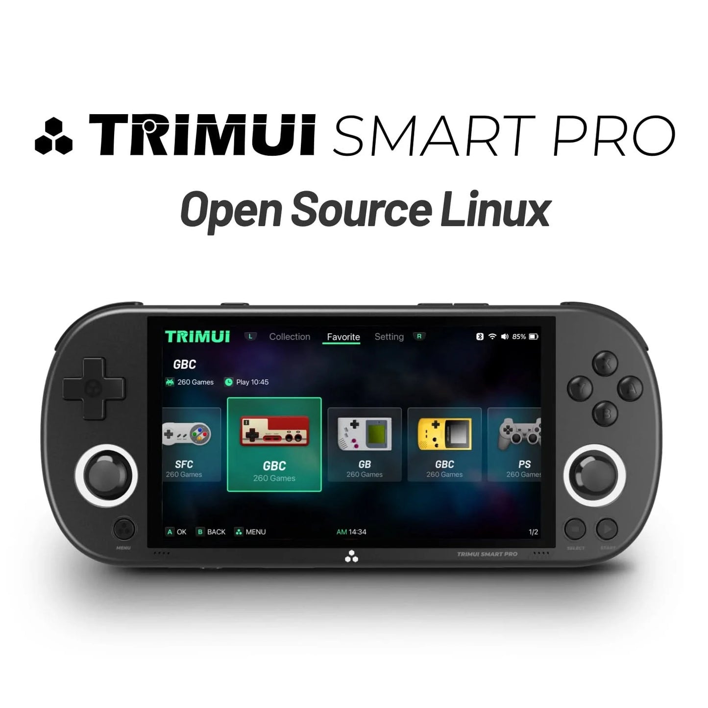 Trimui Smart Pro Handheld-Spielekonsole Linux-System 4,96-Zoll-IPS-Bildschirm Joystick RGB-Beleuchtung Smartpro Retro-Videospiel-Player Geschenk