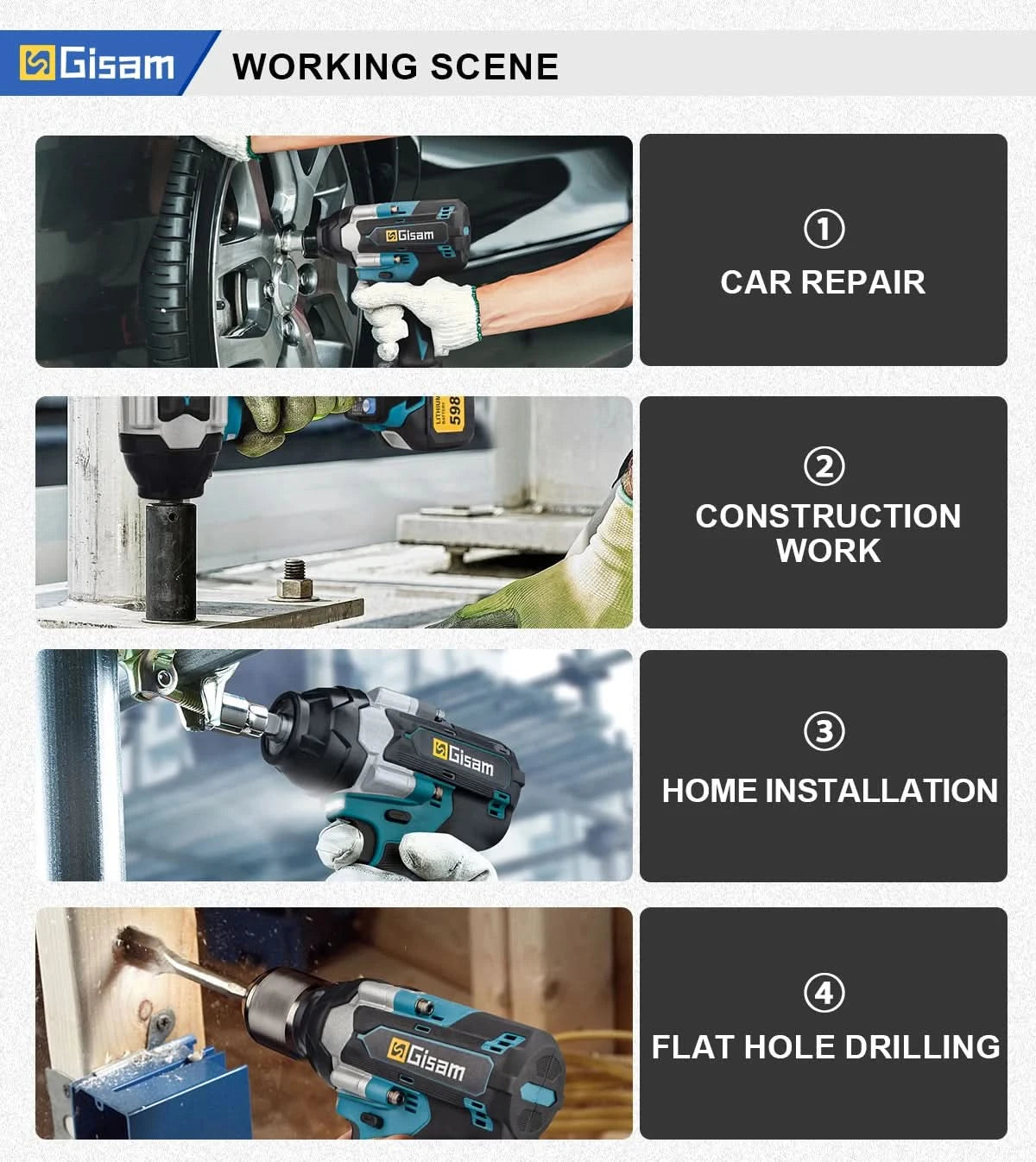 1800N.M Torque Brushless Electric Impact Wrench 1/2 inch Lithium-Ion Battery Cordless Wrench Tools For Makita 18V Battery Pins