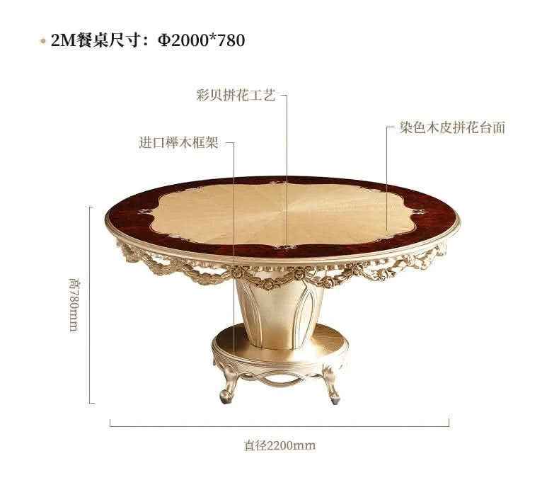 Kitchen Mobile Dining Table  Non Slip Modern Dining Table Set Living Room Esstisch House Accessories Luxury Unique Round Design