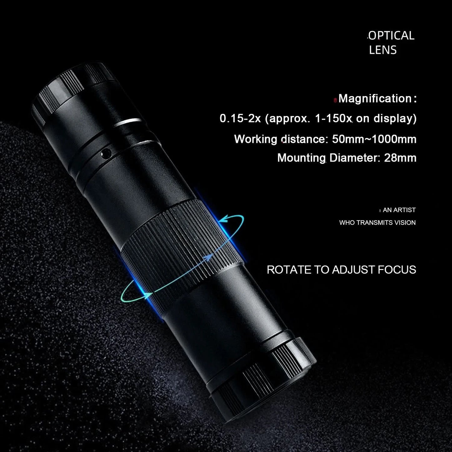 1080P 4K HD Industrial Microscope Digital Camera Via USB-C Measurement  215X/180X/130X C-Mount Lens For PCB Soldering,no base