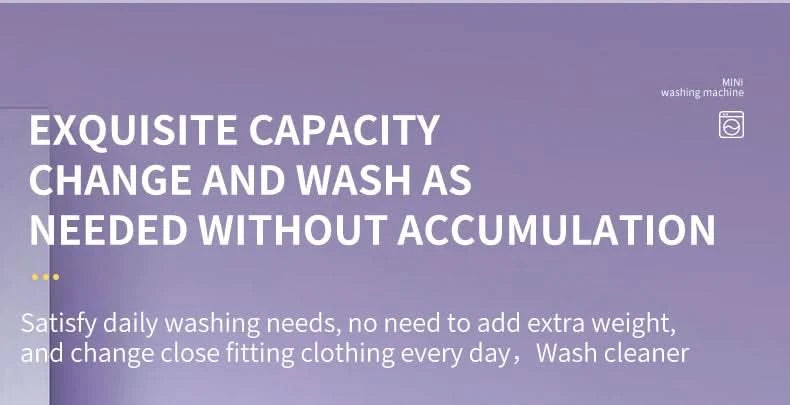 2L Wireless Mini Charging Wash in One Washing Machine Suitable for underwear, socks, pet clothes
