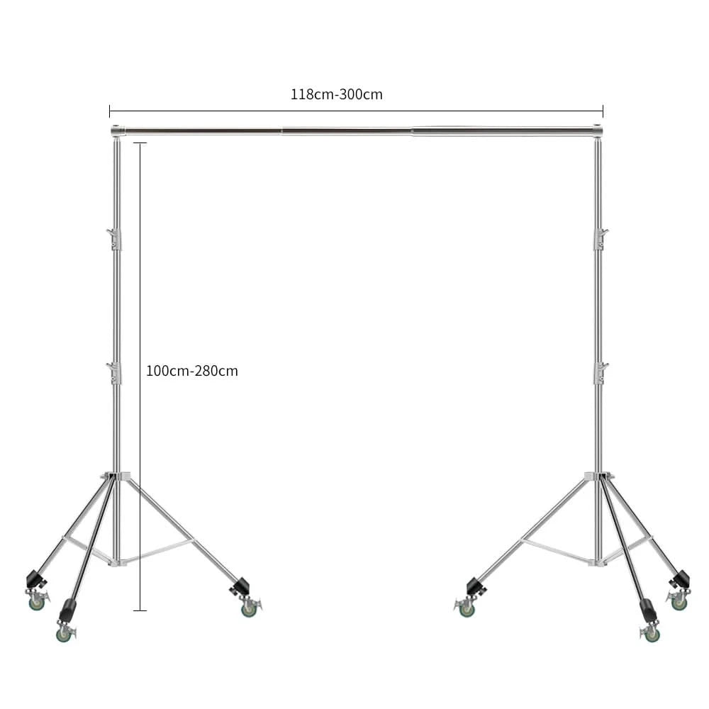 SH 280cm Edelstahl-Lampenstativ Fotostativ für Foto-Video-Beleuchtung Federgedämpftes Hochleistungs-Stativ