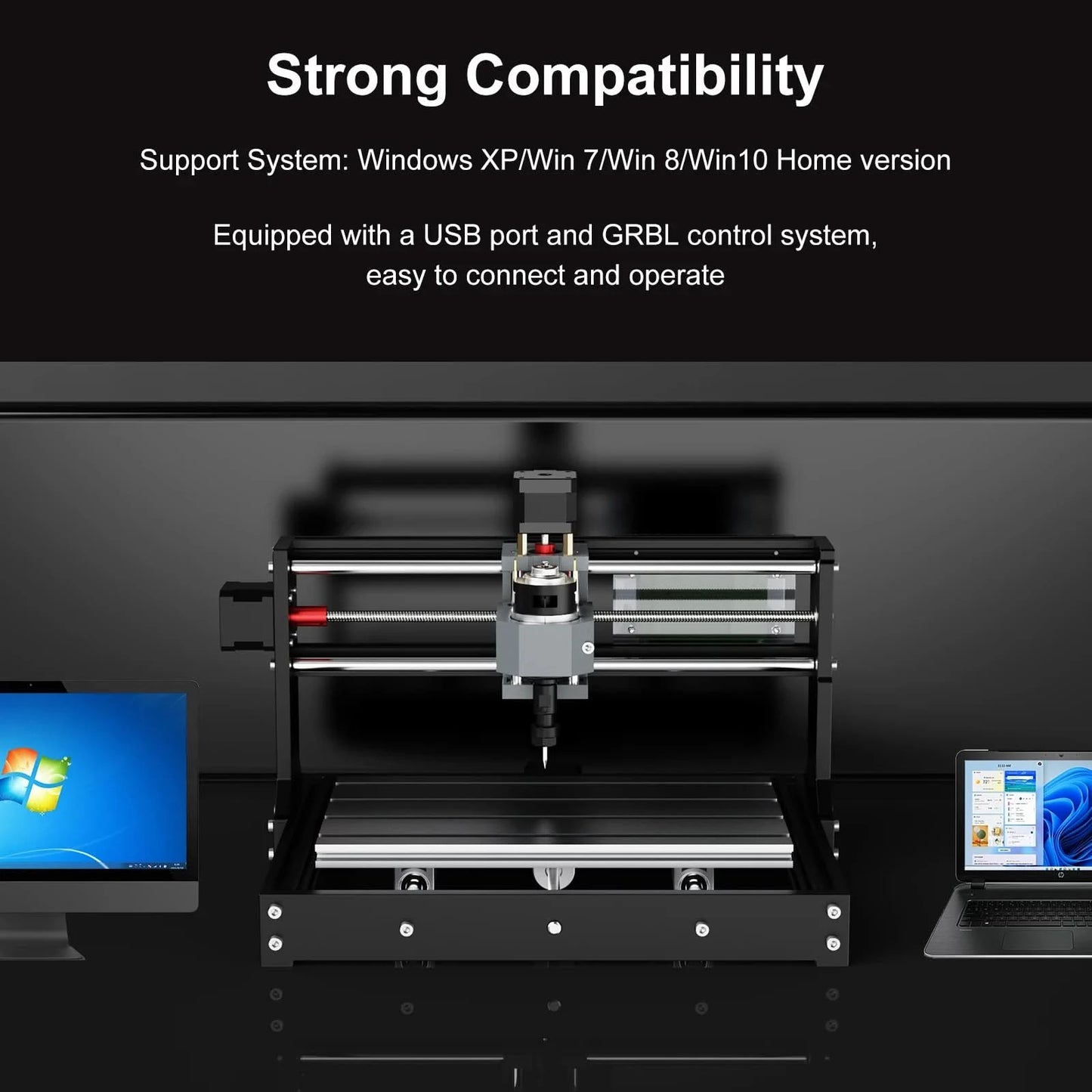 Twotrees TTC3018 CNC-Fräsmaschine Lasergraviermaschine CNC-Router DIY-Werkzeug Metall Kunststoff Acryl PVC Holzplatte GRBL