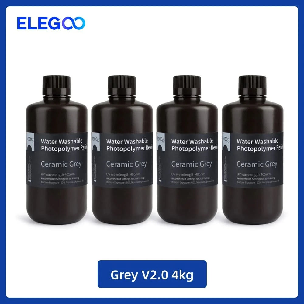ELEGOO Water Washable 3D Druckerharz LCD UV-härtendes Harz 405nm Standard Photopolymerharz für LCD 3D-Druck 1000g 8 Farben