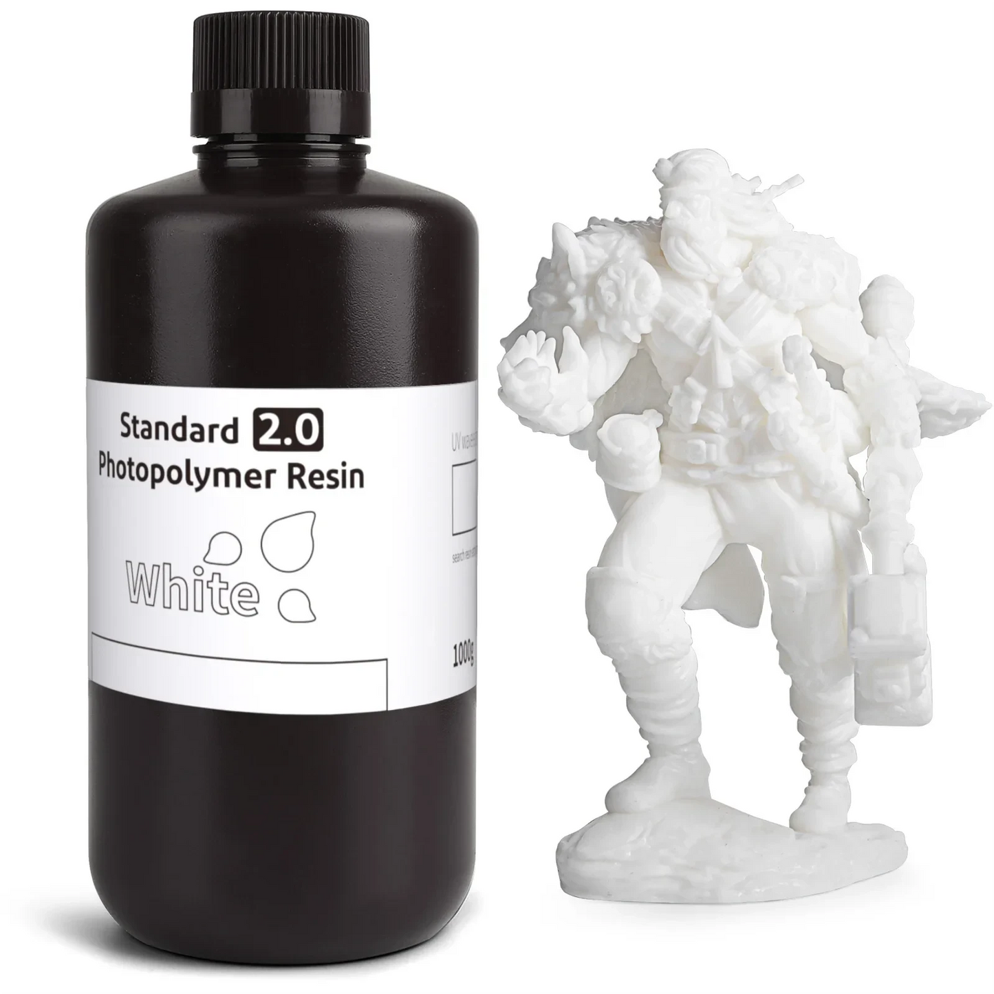 Elegoo 1KG/2KG/4KG UV-Harz 2.0 für 3D-Drucker SATURN 3 ULTRA 3D-Druckmaterial UV-Harz normal 1kg Flüssigkeitsflasche