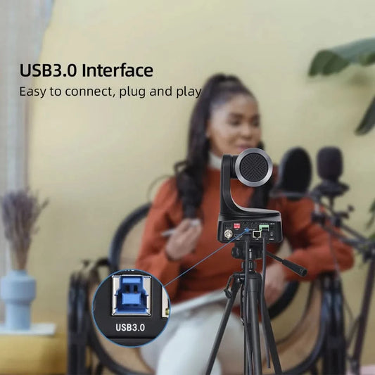 NDI HX POE Church PTZ Camera 12/20X Zoom 60fps USB HDMI LAN SDI Control for Video Conference Broadcast Youtbe with Tally Light