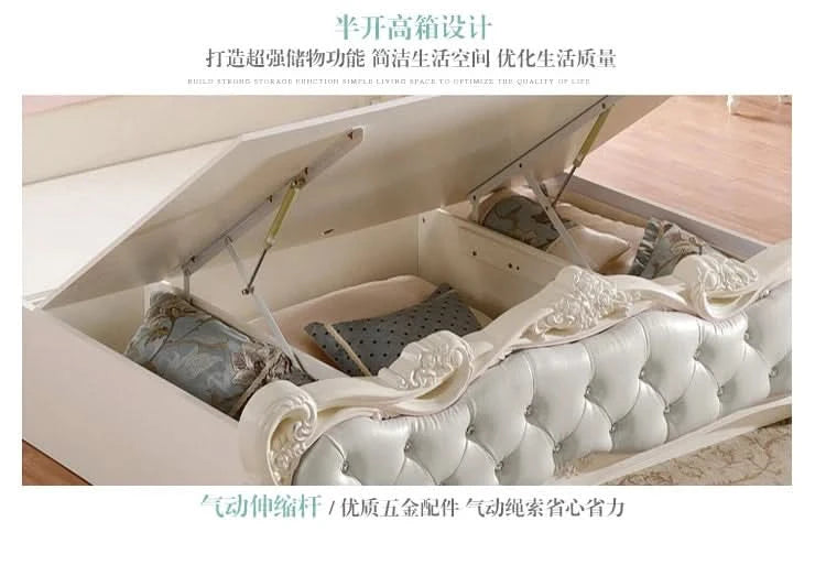 Large Girls Bedrooms Double Bed Board Box Young 
Luxury Household Double Bed Storage Modern Camas De Dormitorio Furniture Home