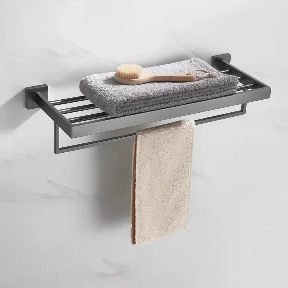 Gunmetal Stainless Steel Bathroom Accessorie Hardware Towel Rack,Toilet Paper Holder, Robe Hook, Towel Bar