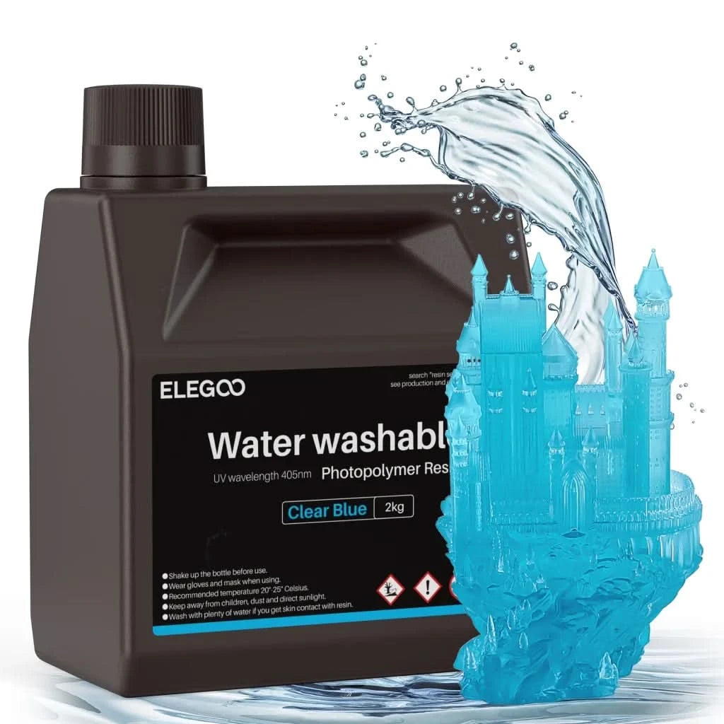 ELEGOO Water Washable 3D Druckerharz LCD UV-härtendes Harz 405nm Standard Photopolymerharz für LCD 3D-Druck 1000g 8 Farben