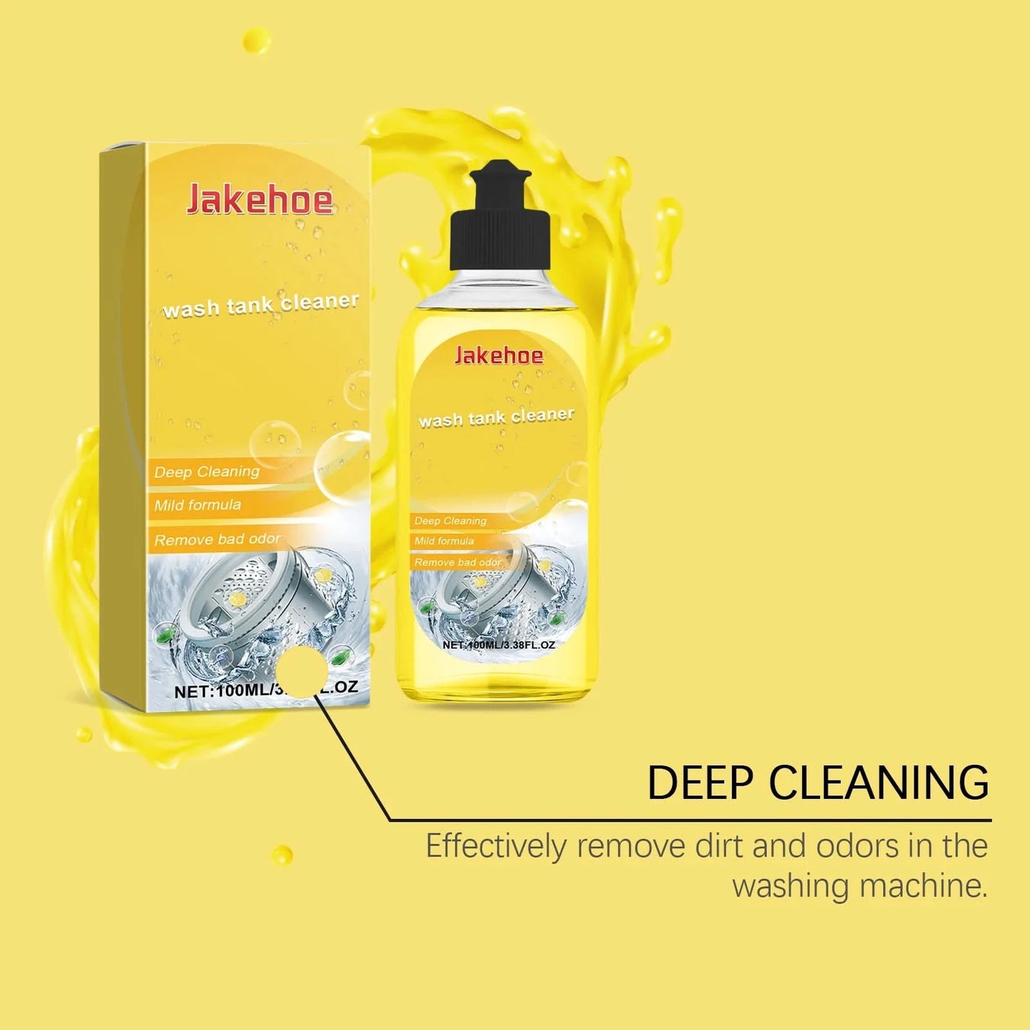 Washing Machine Cleaner Eco-Friendly Deep Cleaning Liquid Washer Cleaner Deodorizer Detergent Washing Machine Cleaning Liquid