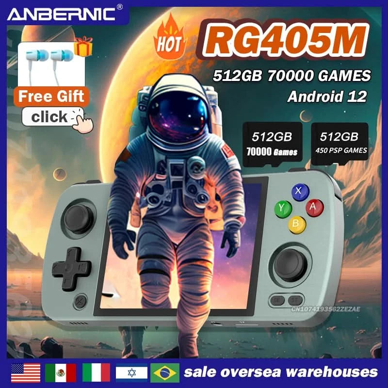 80000Games 512G POWKIDDY X55 5.5INCH IPS Screen RK3566 Handheld Game Console Linux Open-Source Retro Console HD Gifts