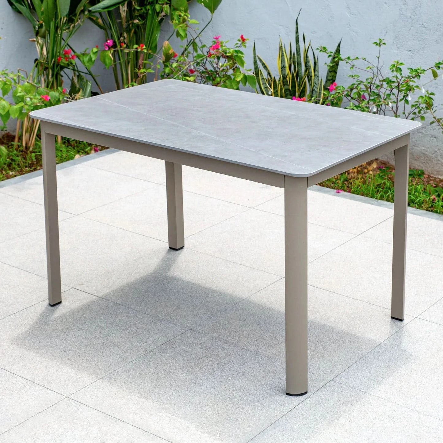 Home Furniture 120cm Rock Plate Dining Table Leisure Rectangular Table Kitchen Dining Table Light Luxury Apartment Table