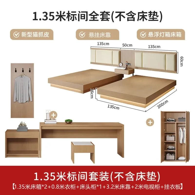Factory Supply Hotel 5 Star Comfortable Modern Star Custom Hotel Bedroom Furniture Luxury king Size Hotel Bedroom Set