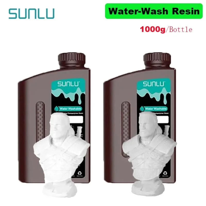 SUNLU 2KG Wasserwaschbares / Wasserwaschbares ABS-Harz Harz 1000G/Flasche 405nm Schnelles UV-härtendes Photopolymerharz für LCD-3D-Druck