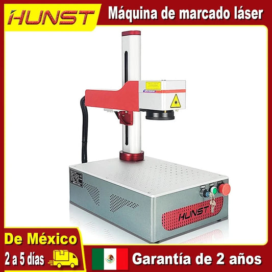 Hunst Small Laser Marking Machine MAX 30W Portable Foldable Mini Fiber Engraving Machine for DIY Marking Gifts Metal Engraving