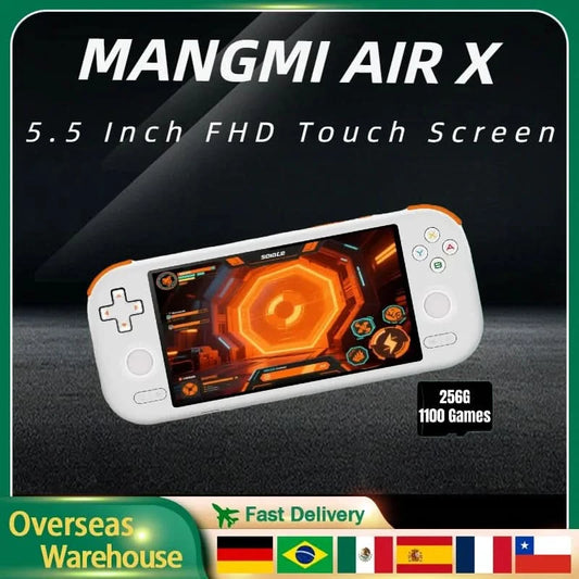 MANGMI AIR X Gaming Retro Handheld Console Snapdragon 662 With 5000mAh Battery 5.5-inch Screen RGB Hall Joystick Game Console