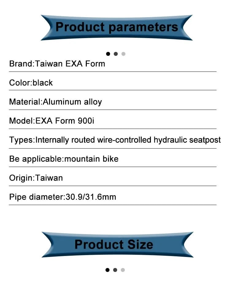 KS EXA 900I Wire Control Hydraulic Seat Tube MTB Seatpost 30.9/31.6mm Cable Remote Internal Routing Dropper