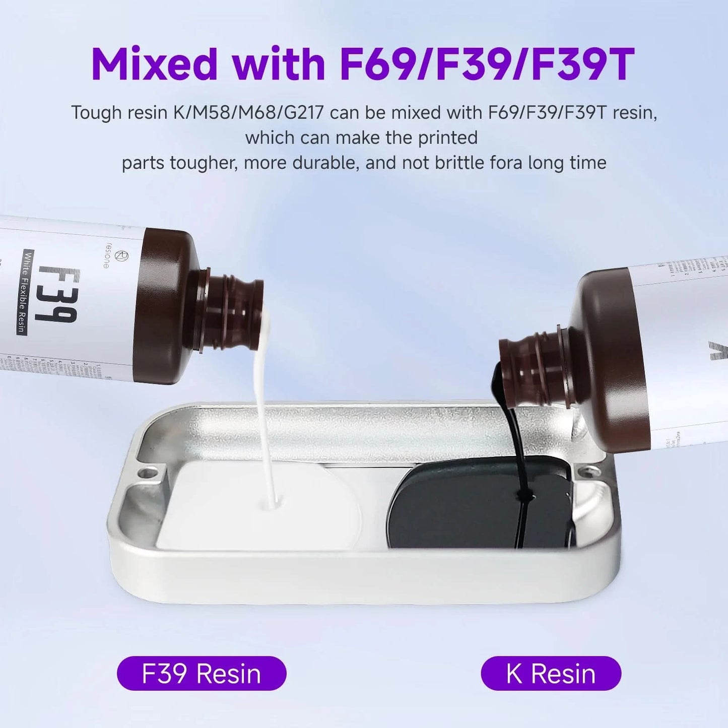 Resione K+ Tough ABS-ähnliches 3D-Harz Kratzfest Hohe Präzision UV 405nm für LCD SLA DLP Elegoo Anycubic 3D-Drucker