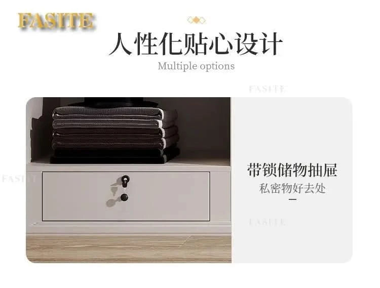 Sliding door wardrobe household bedroom small apartment full set of thickened back plate simple sliding door wardrobe