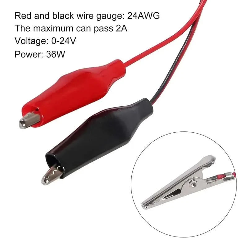 2 Stück USB-Krokodilklemmen-Adapterkabel, USB-Stecker/-Buchse auf Krokodilklemmen-Sonde, USB-Kabel mit Krokodilklemme für Schaltungstest