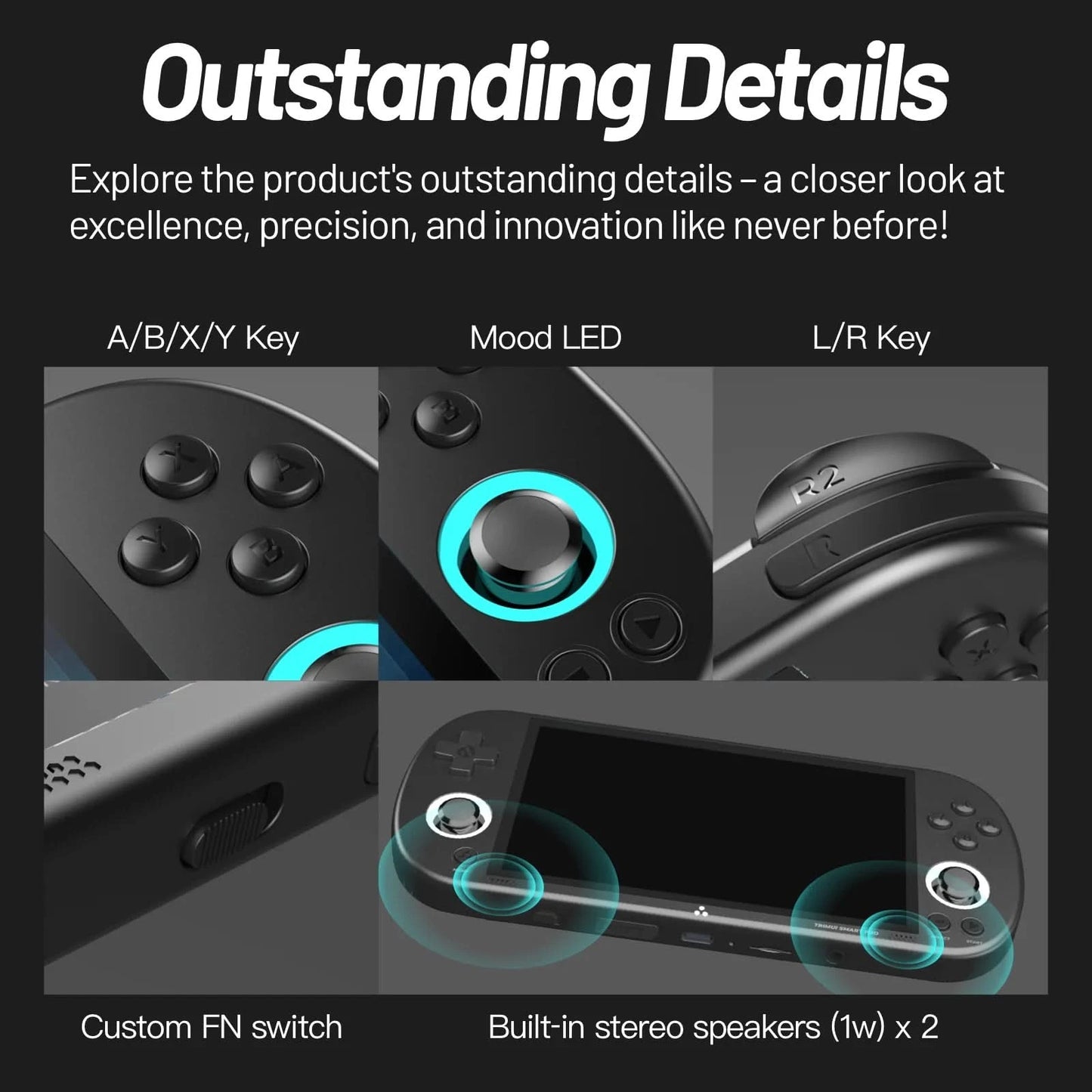 Trimui Smart Pro Handheld-Spielekonsole Linux-System 4,96-Zoll-IPS-Bildschirm Joystick RGB-Beleuchtung Smartpro Retro-Videospiel-Player Geschenk