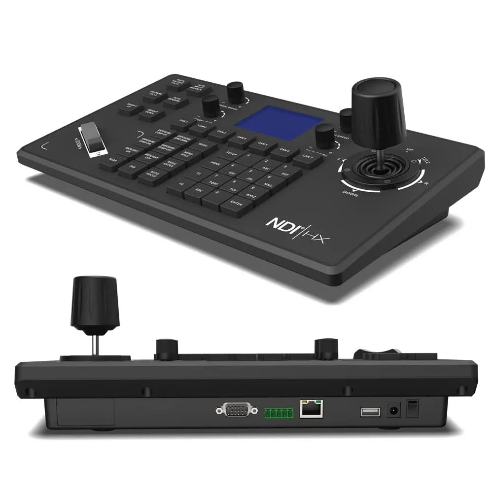 HCSTVCON NDI Joystick-Controller-Tastatur 3D-Controller Videokonferenz Kirchen-Livestreaming PTZ-Kamerasteuerung 255 Voreinstellungen