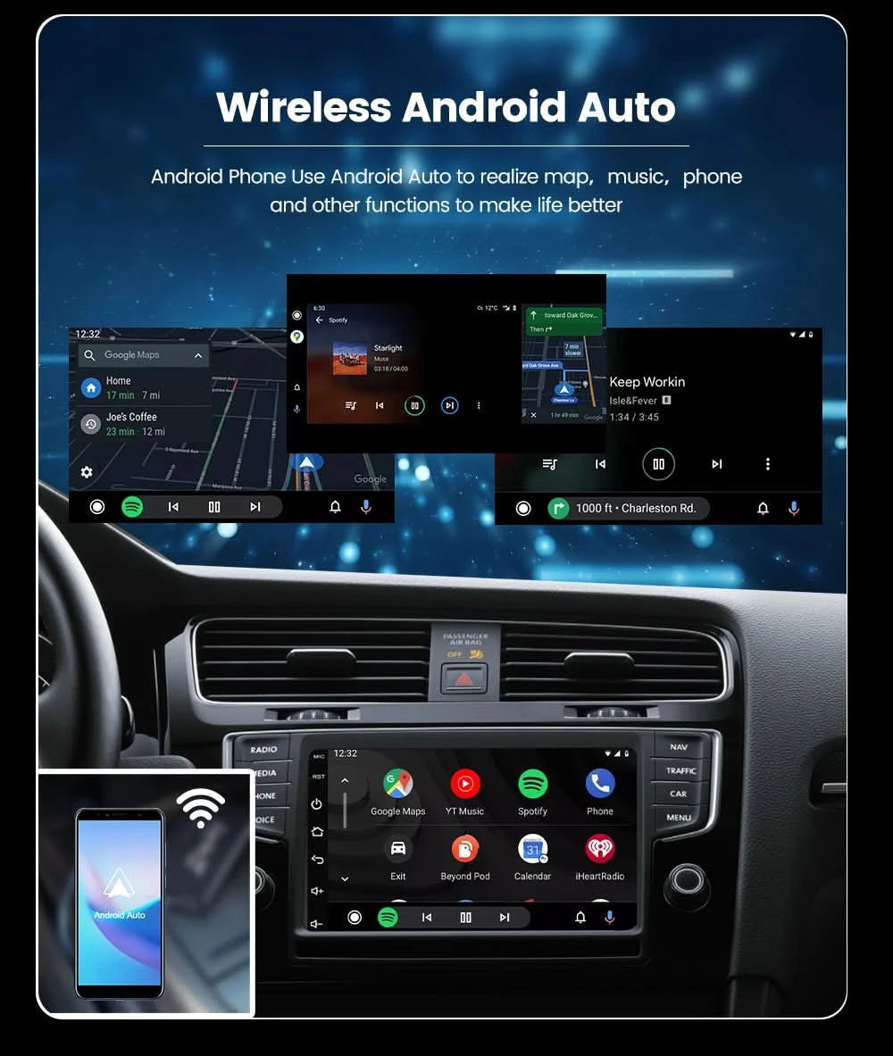 Wireless CarPlay Dongle für Android Auto Wireless Android Auto Carlinkit Car Play iOS Mirror Screen Mirrorlink USB Adapter CCPA