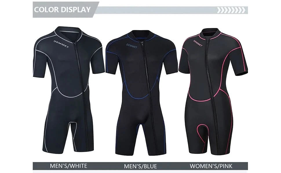 Taucher-Neoprenanzug 1,5-3 mm, einteilig, Neopren, Herren und Damen, Ganzkörper-Neoprenanzug, Sonnenschutz, warm, Badeanzug, Schwimmen, Surfen, Schnorcheln
