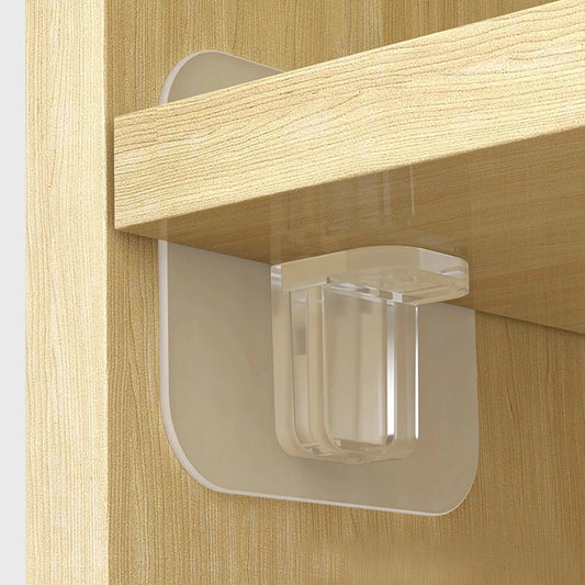 10 Pcs Shelf Support Pegs Durable Plastic Closet Brackets Black Easy Install Wardrobe Partition Kitchen Cabinet Adhesive Shelves