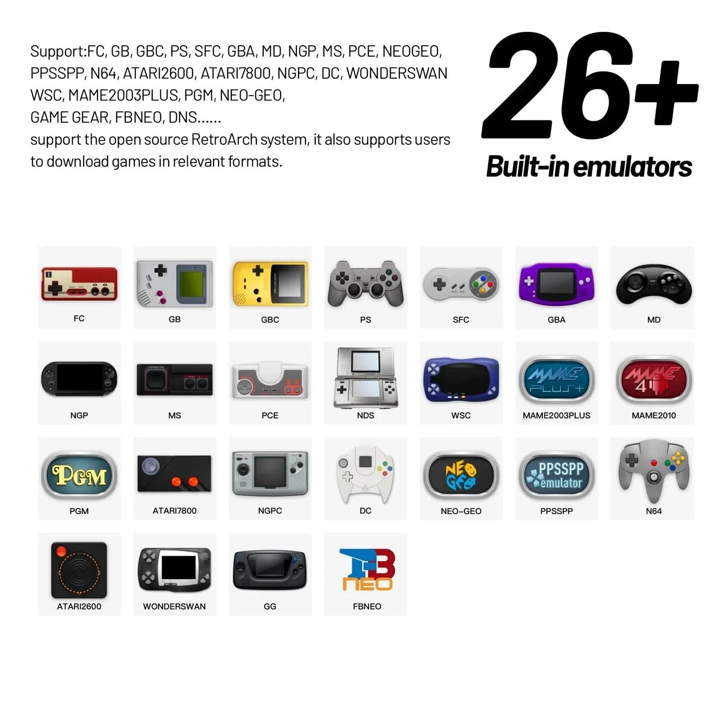 Trimui Smart Pro Handheld-Spielekonsole Linux-System 4,96-Zoll-IPS-Bildschirm Joystick RGB-Beleuchtung Smartpro Retro-Videospiel-Player Geschenk