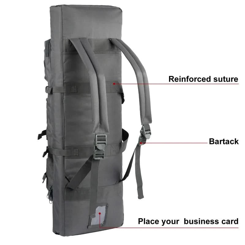 LQARMY 32 38 42 48 Zoll Taktische Doppelgewehrtasche Molle Gewehr-Tasche Scharfschützen Airsoft Gewehr-Tasche Rucksack Jagdwaffenholster