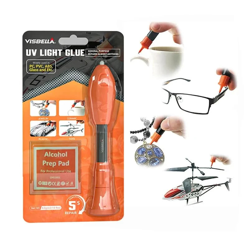 UV-Kleber Super Bonding Schweißkleber-Set UV-härtender Kleber 5 Sekunden Fix Klebstoff Dichtmittel Klebe- & Schweißkleber-Set