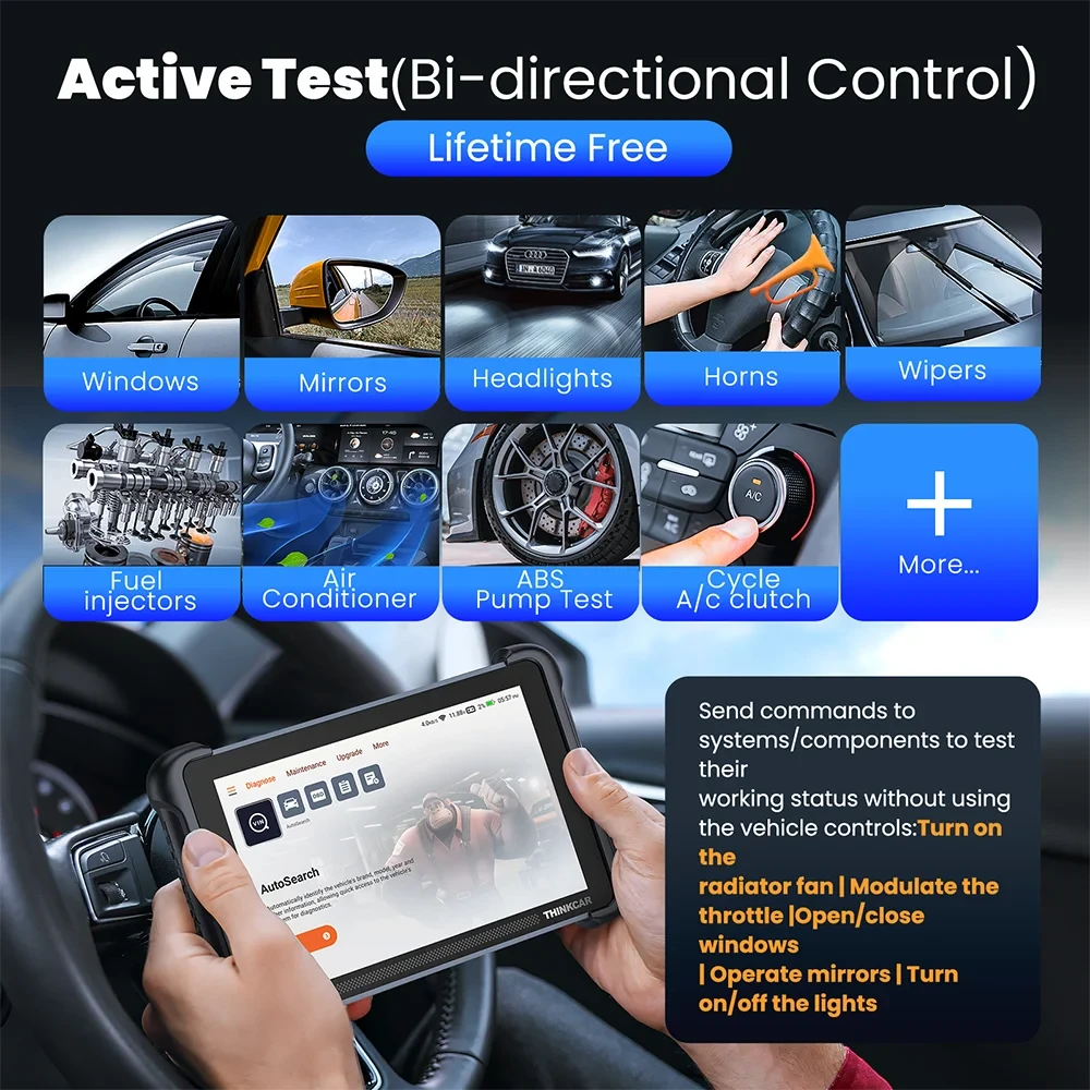 THINKCAR THINKSCAN 689BT Key Programming TKEY 101 Automotive Diagnostic Tool Bi directional Obd2 Scanner ECU Coding CANFD DOIP