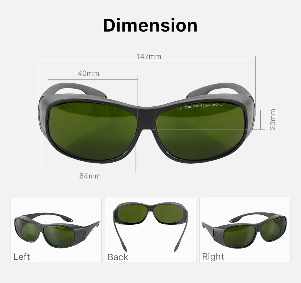 Cloudray 1064nm Style C OD6+ Laser Safety Goggles Protective Glasses Shield Protection Eyewear For YAG DPSS Fiber Laser