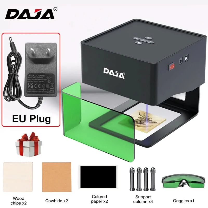 DAJA DJ6 Laser Engraver Logo Marker Machine for Household Woodwork Marking Machine Support Wireless BT Mobile Phone App Control