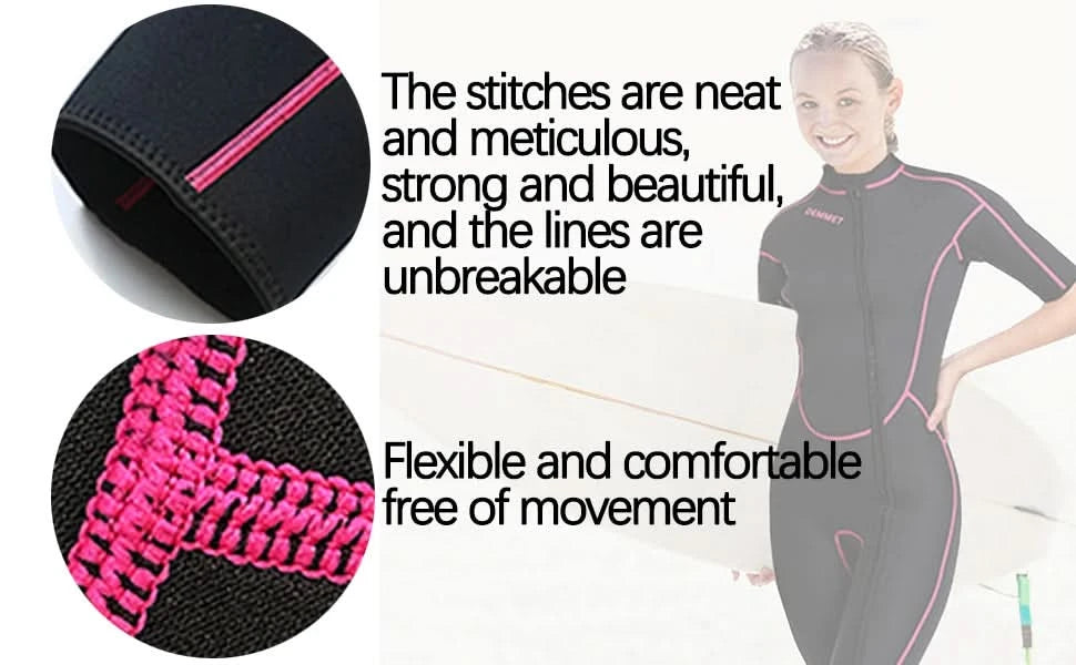 Taucher-Neoprenanzug 1,5-3 mm, einteilig, Neopren, Herren und Damen, Ganzkörper-Neoprenanzug, Sonnenschutz, warm, Badeanzug, Schwimmen, Surfen, Schnorcheln
