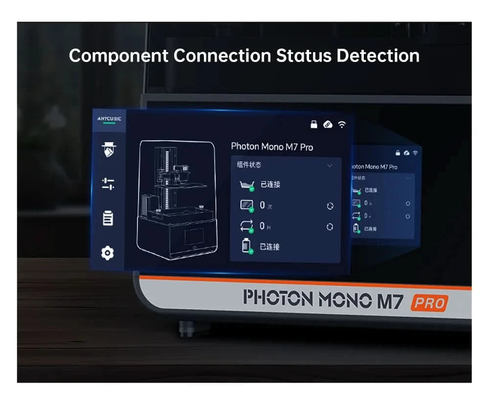 ANYCUBIC Photon Mono M7 Pro 14K Geschwindigkeit bis zu 170 mm/h Mono MSLA 3D-Drucker 10,1'' LCD-Harz 3D-Drucker Größe 223*126*230mm