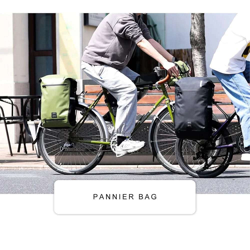 Rhinowalk Fahrrad-Packtasche 22L Vollständig wasserdichte Gepäckträgertasche Rucksack Kapazität Multifunktionaler Gepäckträger Fahrradtasche Umhängetasche